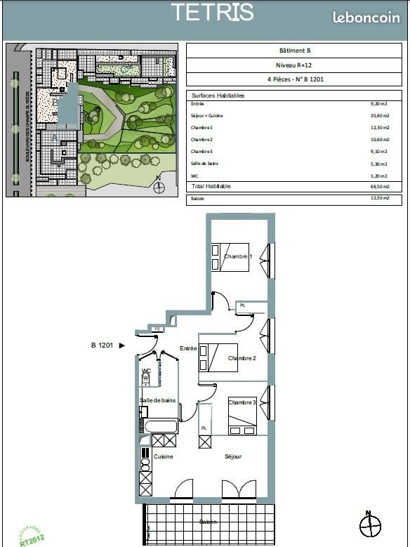 Appartement à louer, 68m², Evry