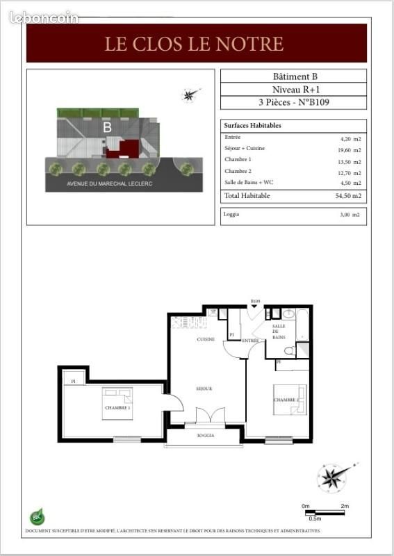 Appartement à louer, 54m², Lucé