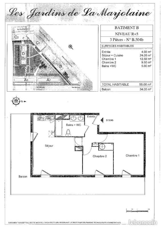 Appartement à louer, 55m², Bordeaux