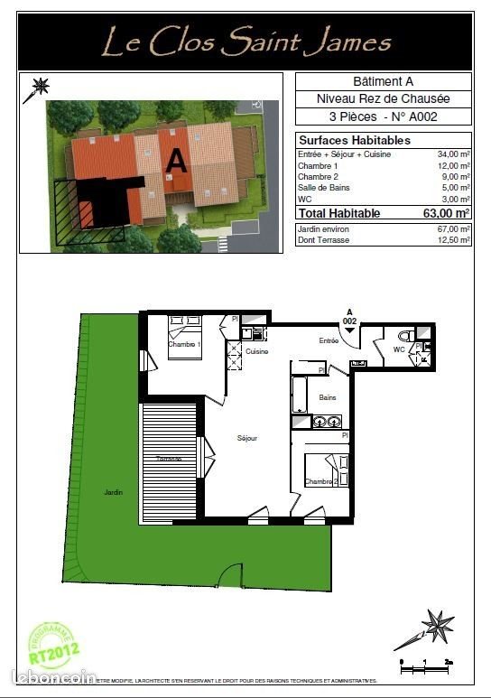 Appartement à louer, 63m², Bassens