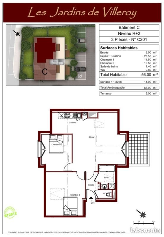 Appartement à vendre, 56m², Mennecy