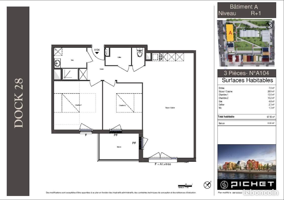 Appartement à louer, 67m², Dunkerque