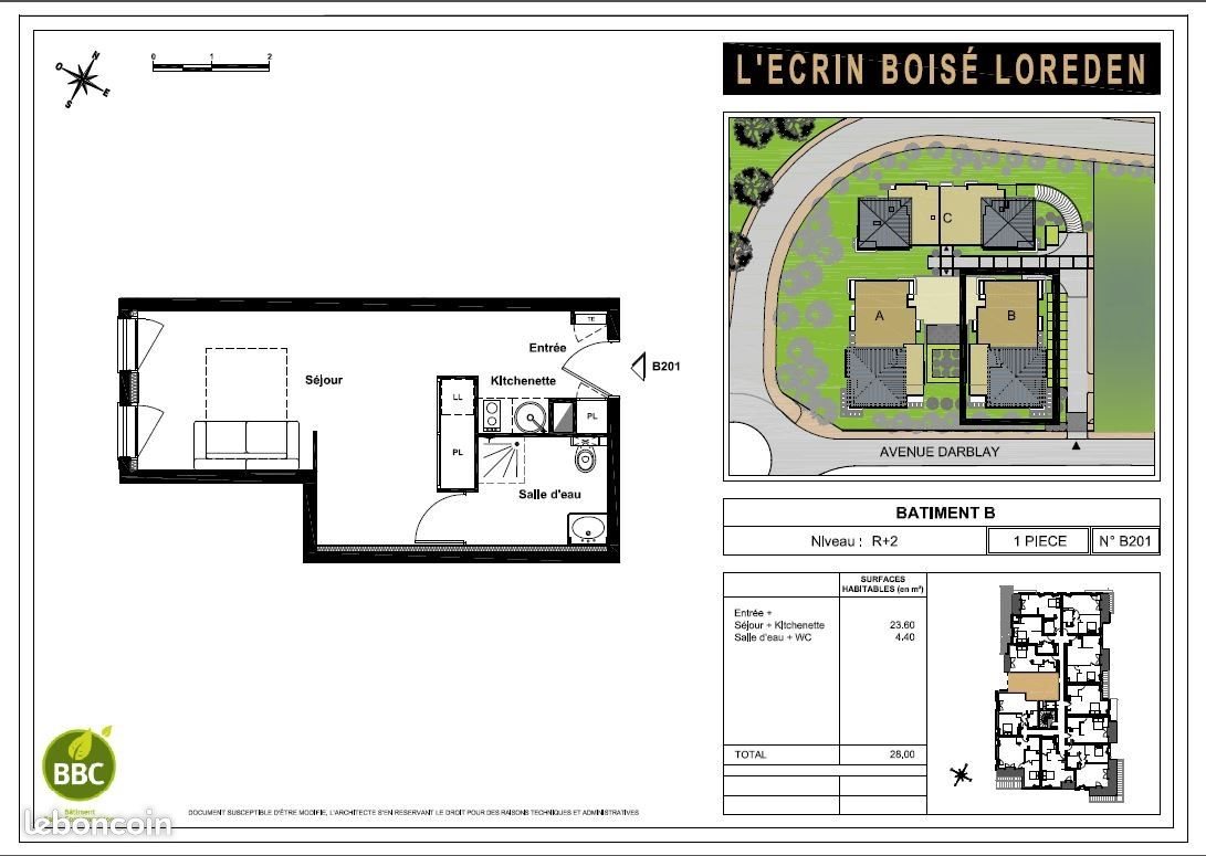 Appartement à louer, 28m², Mennecy