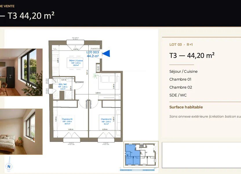 Appartement à vendre, 44m², Sète