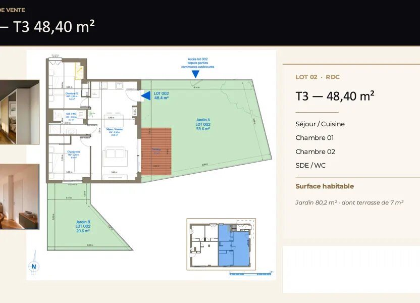 Appartement à vendre, 48m², Sète