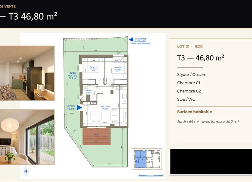 Appartement à vendre, 47m², Sète