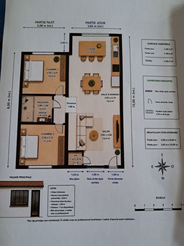 Maison à vendre, 65m², Échillais