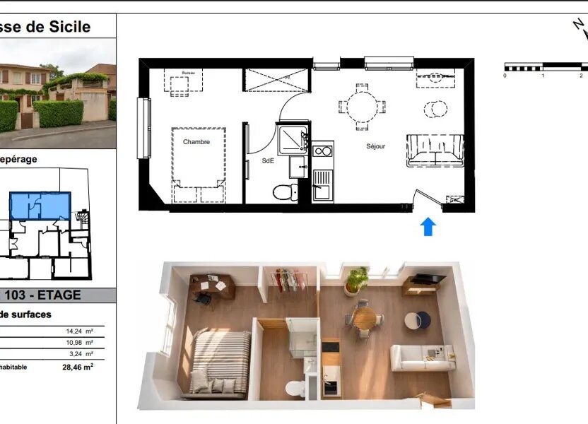 Appartement à vendre, 29m², Toulouse