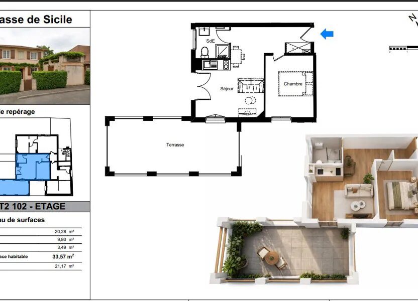 Appartement à vendre, 34m², Toulouse