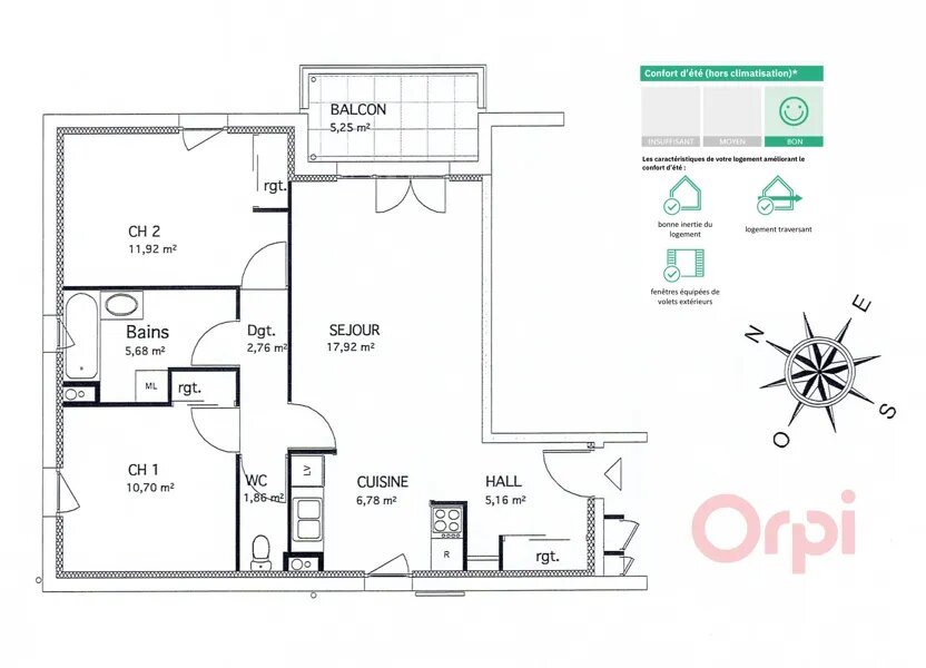 Appartement à vendre, 61m², Miribel