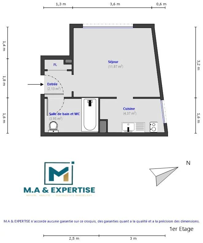 Appartement à louer, 22m², Cannes