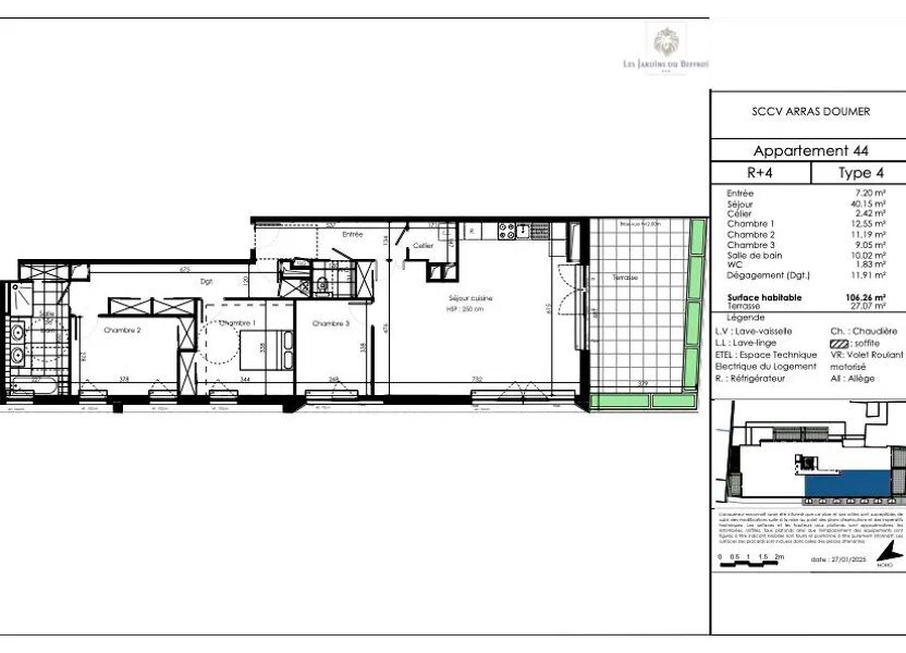 Appartement à vendre, 106m², Arras
