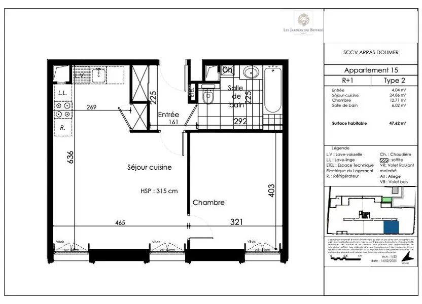 Appartement à vendre, 47m², Arras