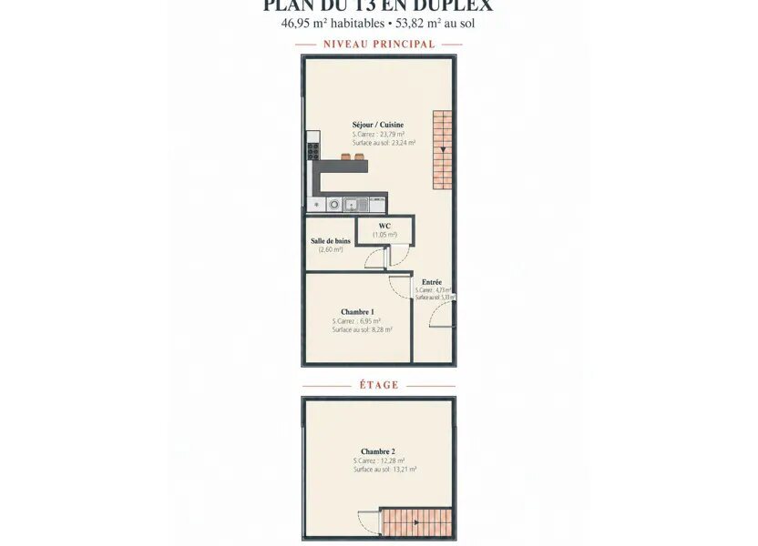 Appartement à vendre, 46m², La Roche-sur-Foron