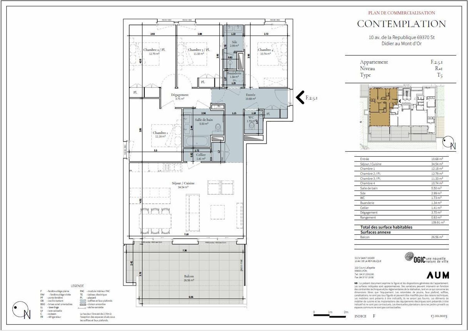 Appartement à vendre, 109m², Saint-Didier-au-Mont-d'Or