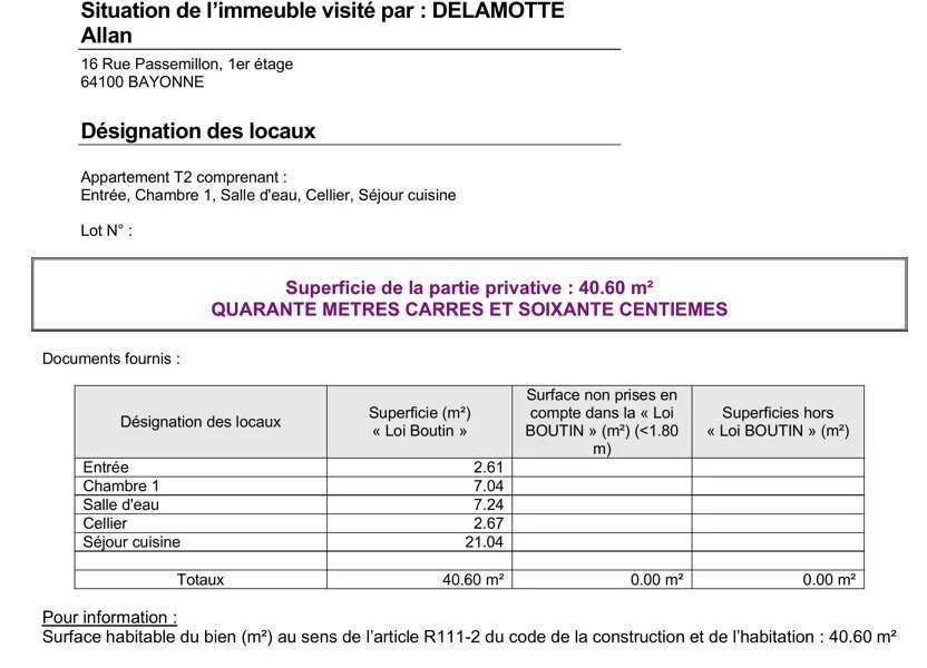 Appartement à louer, 40m², Bayonne