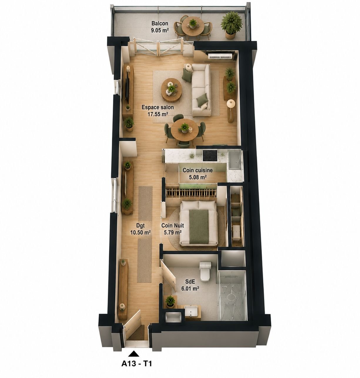 Appartement à vendre, 45m², Pau