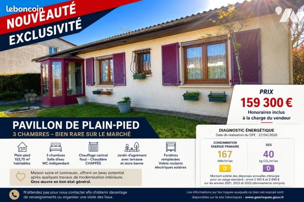 Maison à vendre, 106m², Bar-le-Duc