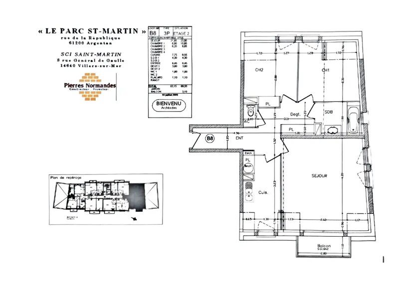Appartement à vendre, 63m², Argentan