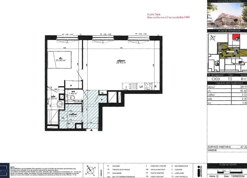 Appartement à louer, 47m², Lorient