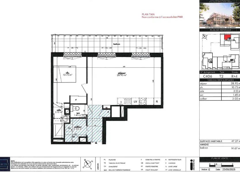 Appartement à louer, 47m², Lorient