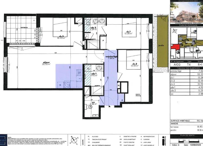 Appartement à louer, 90m², Lorient