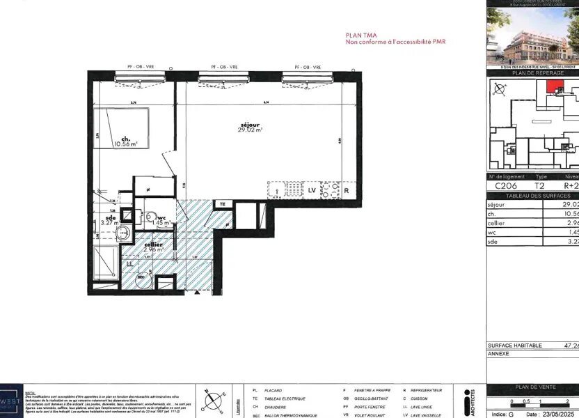 Appartement à louer, 47m², Lorient