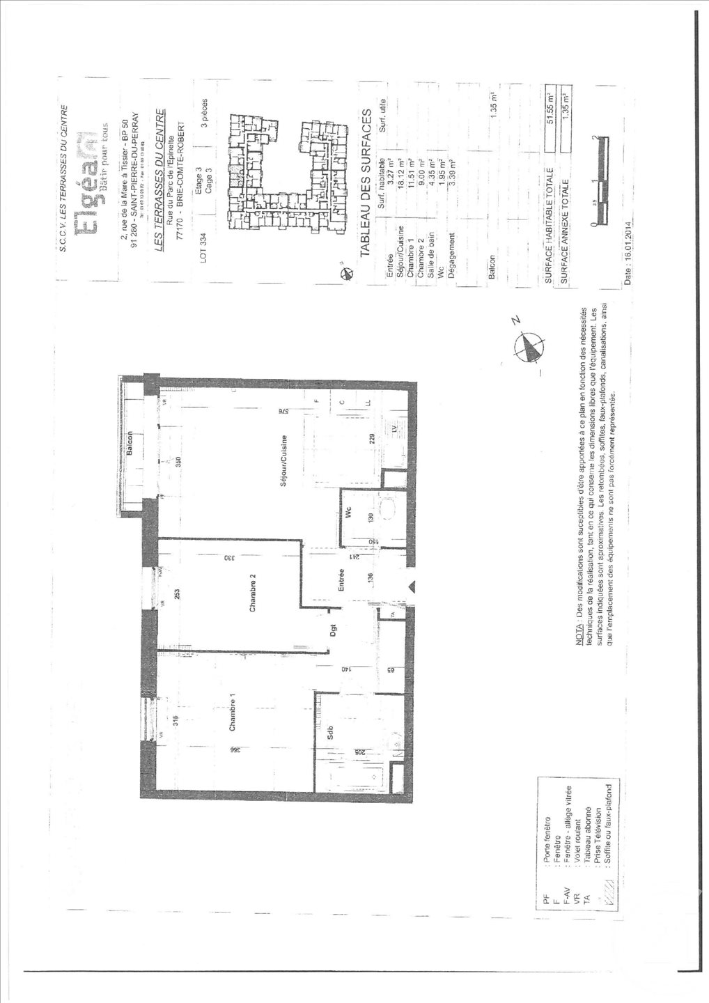 Appartement à louer, 54m², Brie-Comte-Robert