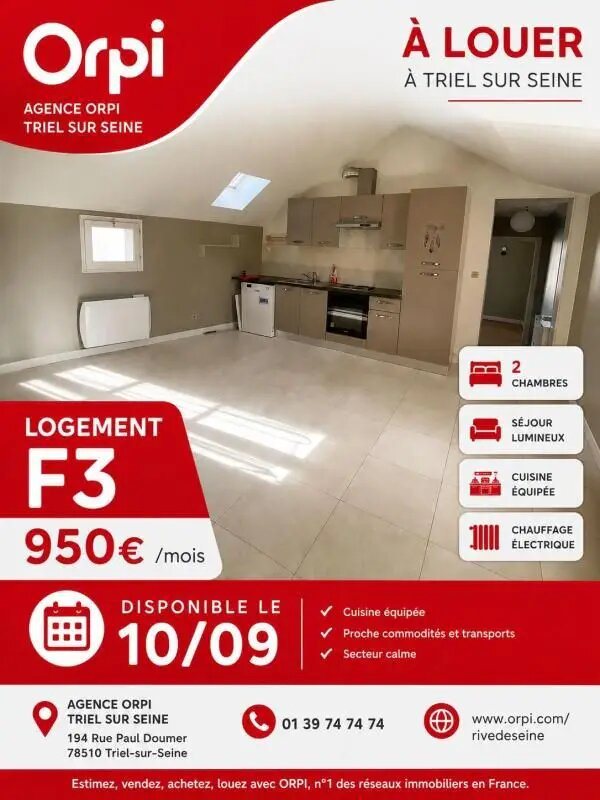 Appartement à louer, 53m², Triel-sur-Seine