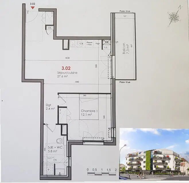 Appartement à louer, 49m², Vigneux-sur-Seine
