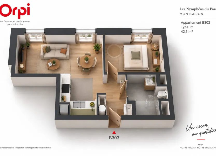 Appartement à vendre, 42m², Montgeron