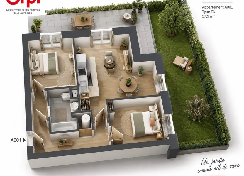 Appartement à vendre, 57m², Montgeron