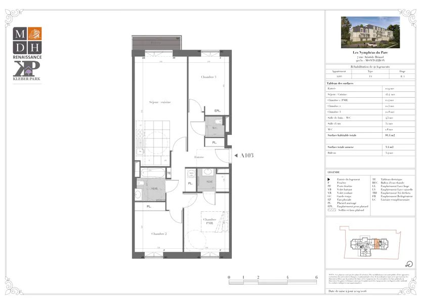 Appartement à vendre, 81m², Montgeron