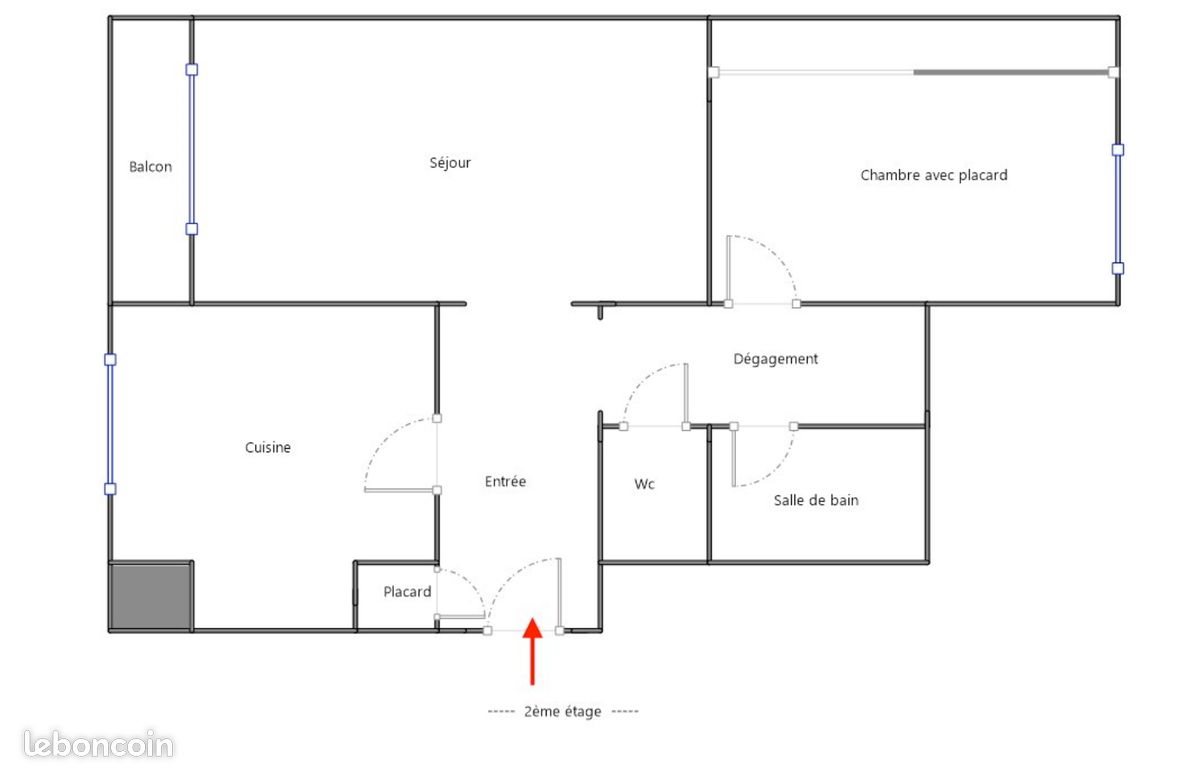 Appartement à louer, 47m², Bagneux