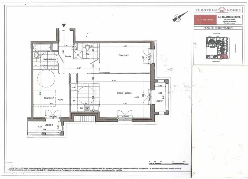Appartement à louer, 61m², Le Blanc-Mesnil