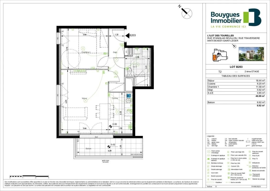Appartement à louer, 46m², Boissy-Saint-Léger