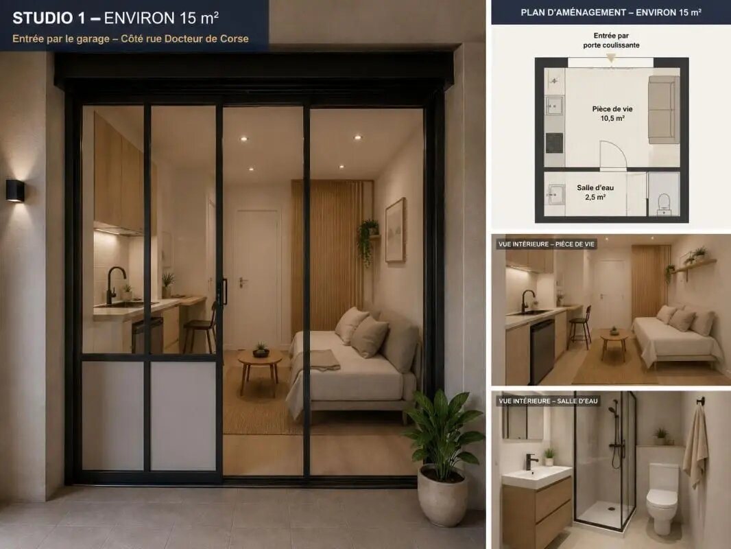 Appartement à vendre, 15m², Saint-Maurice