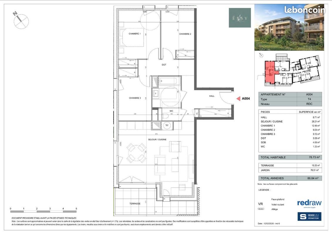 Appartement à vendre, 78m², Epagny
