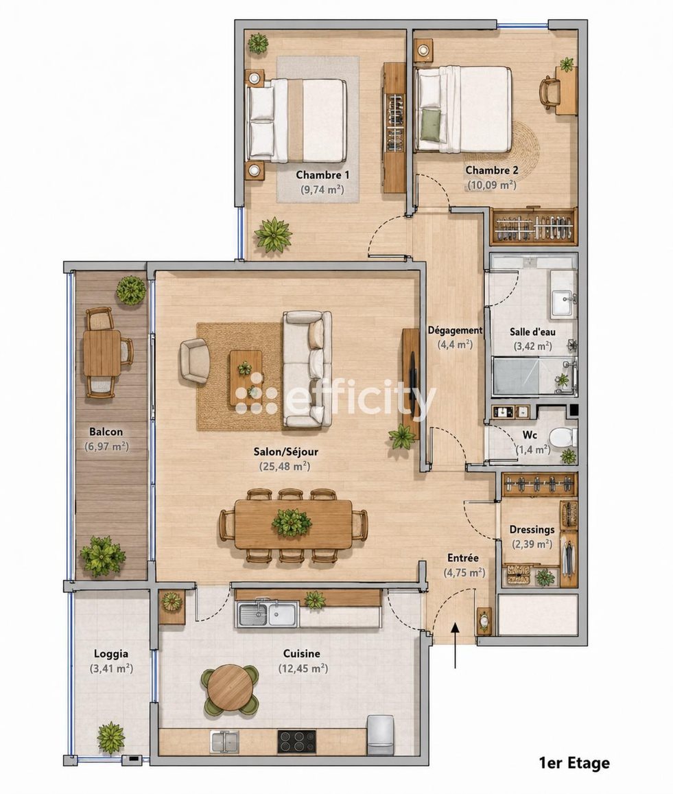 Appartement à vendre, 75m², Vitrolles