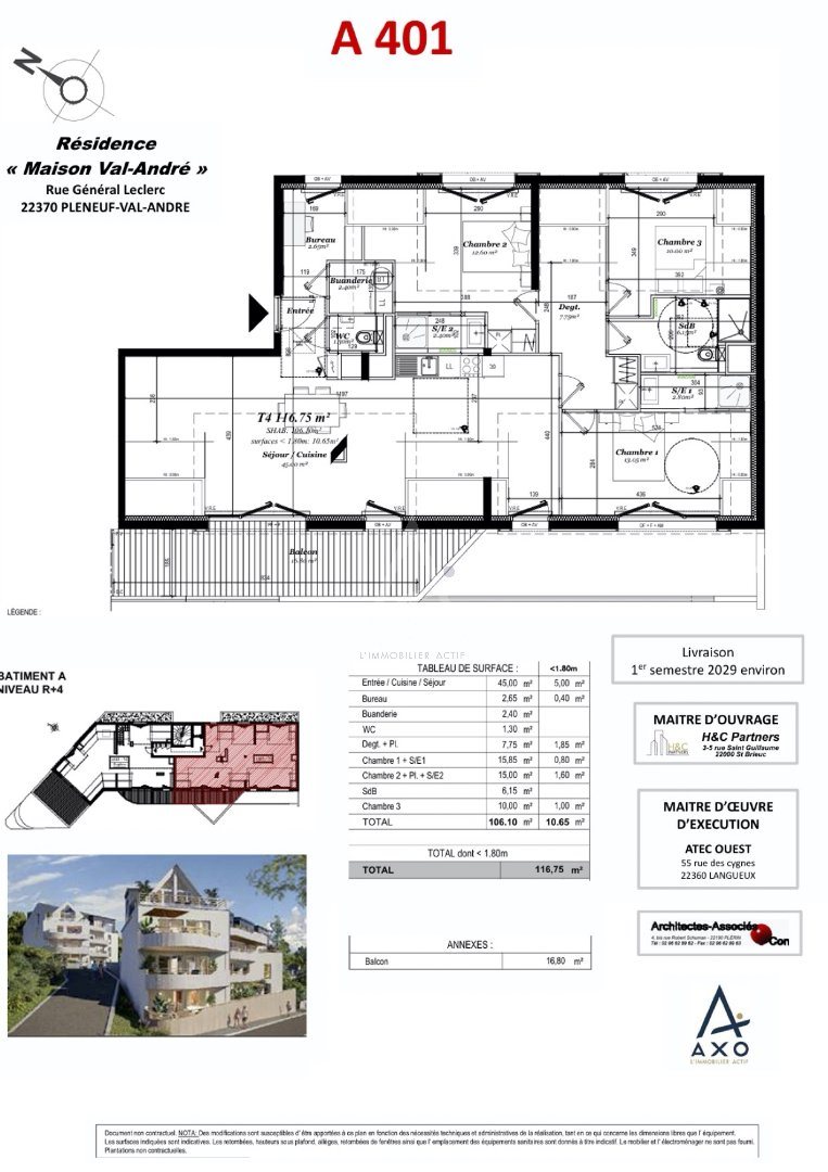 Appartement à vendre, 106m², Pléneuf-Val-André