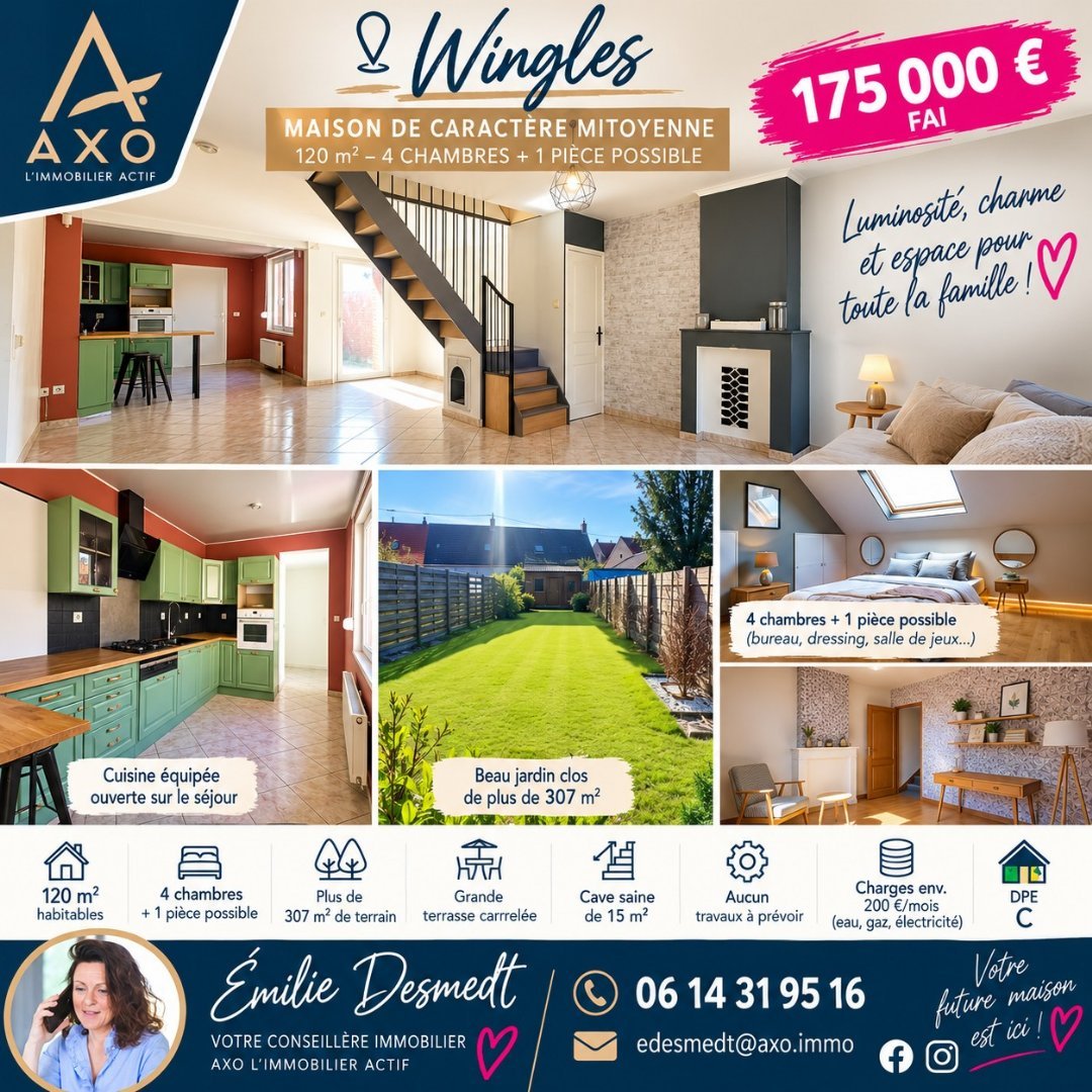 Maison à vendre, 120m², Wingles