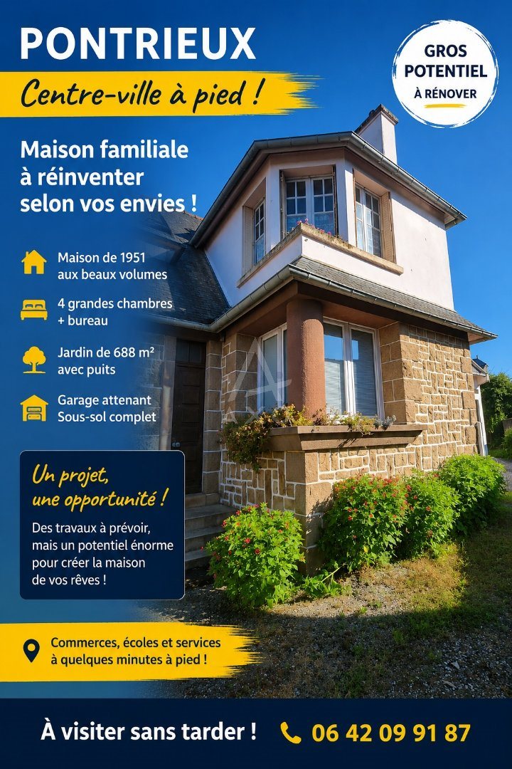 Maison à vendre, 120m², Pontrieux