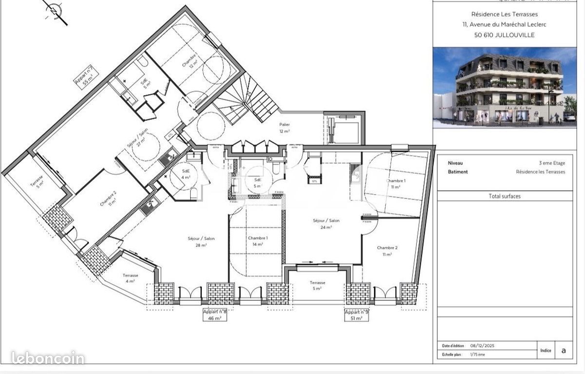Appartement à vendre, 51m², Jullouville