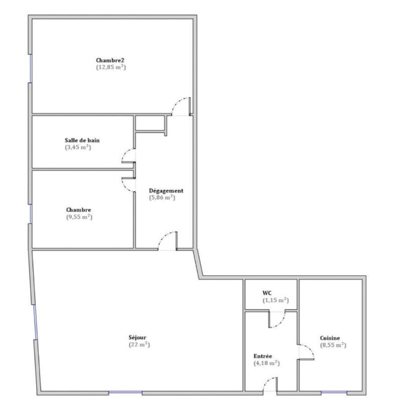 Appartement à louer, 67m², Montigny-sur-Loing