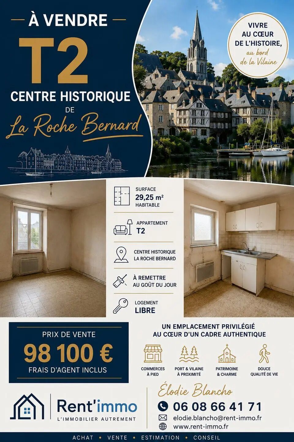 Appartement à vendre, 29m², La Roche-Bernard