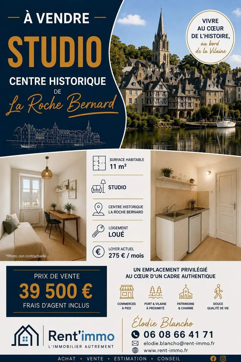 Appartement à vendre, 11m², La Roche-Bernard