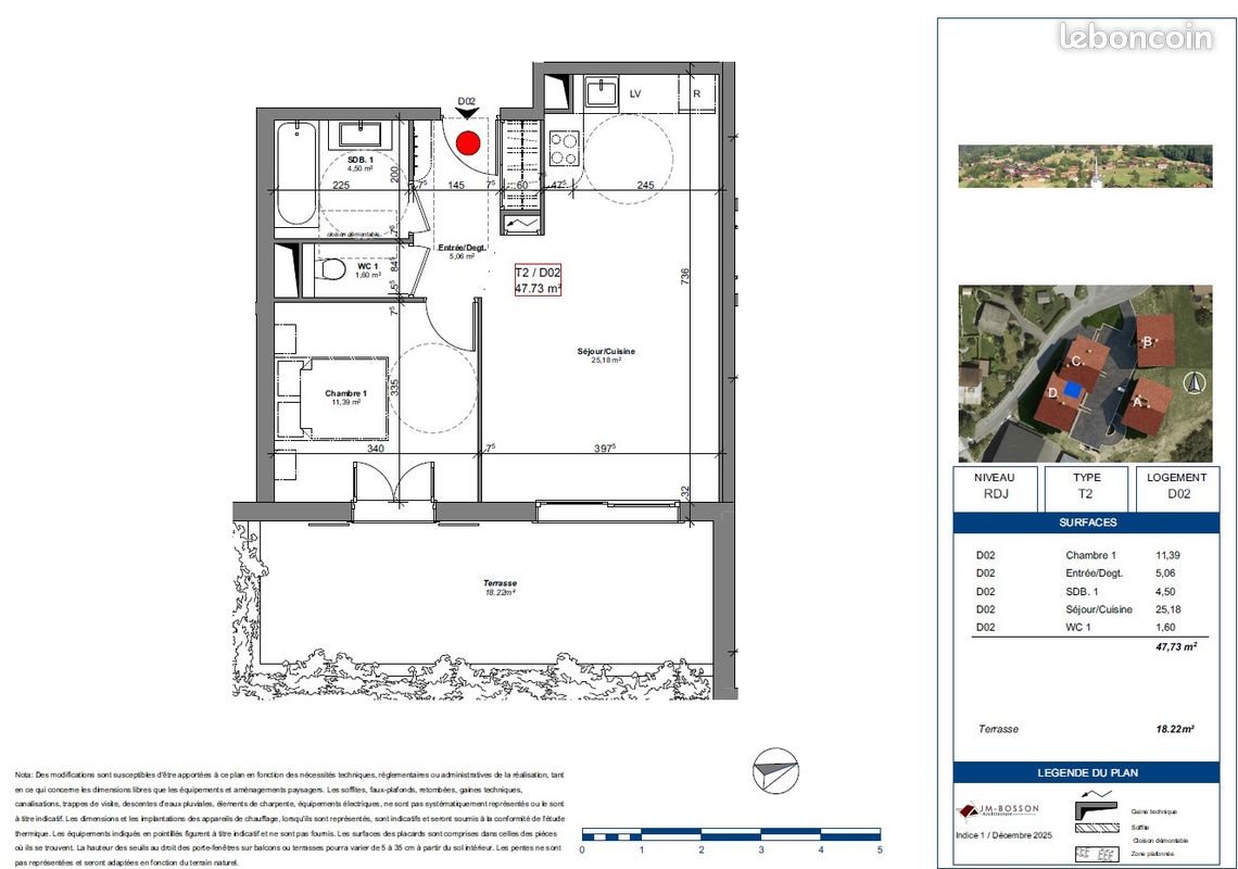 Appartement à vendre, 48m², Cordon