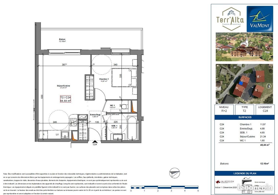 Appartement à vendre, 44m², Cordon