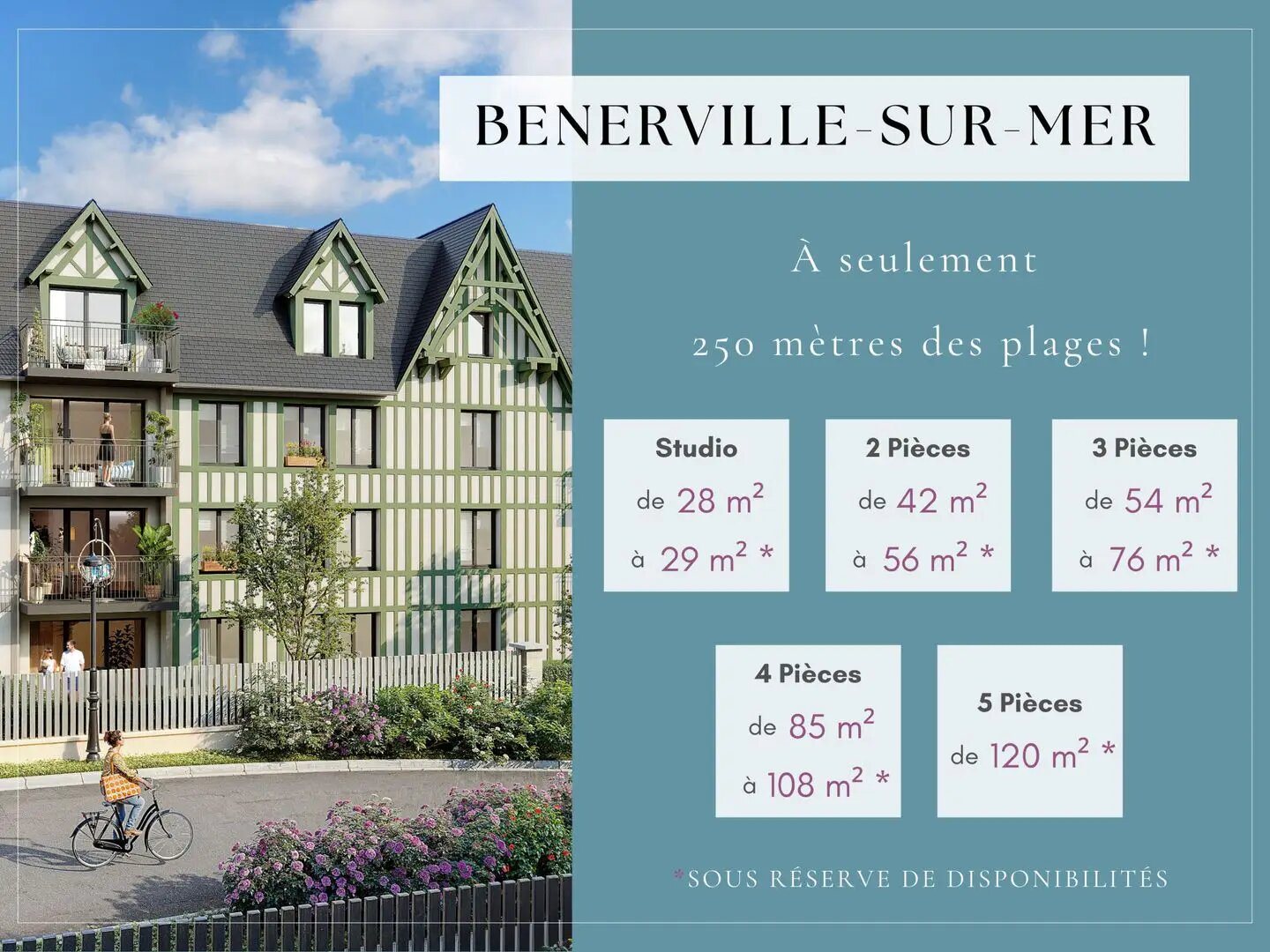 Appartement à vendre, 44m², Benerville-sur-Mer