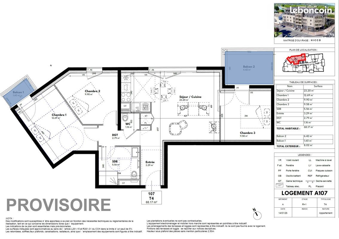 Appartement à vendre, 68m², Trouville-sur-Mer